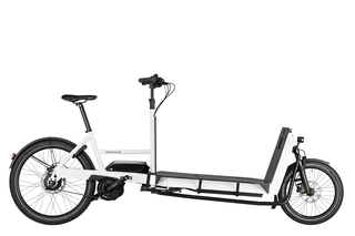 Riese+Mller Transporter 85 vario Elektrorad, true white, Purion, Gepcktrger Transporter, 500 Wh, Box mit flachem Cover (Testrad)