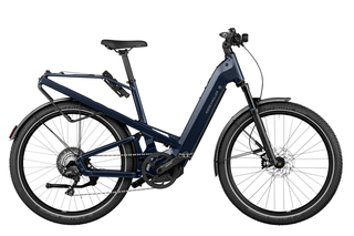 Riese&Mller Homage4 GT touring Elektrorad 49 cm blue metallic Komfort-Kit 625 Wh - GX-Option - Kiox 300 Sattelabsenkung