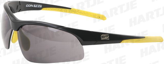Contec Sportbrille 3DIM,  mit 3 Glsern, mit Etui schwarz/neoyellow